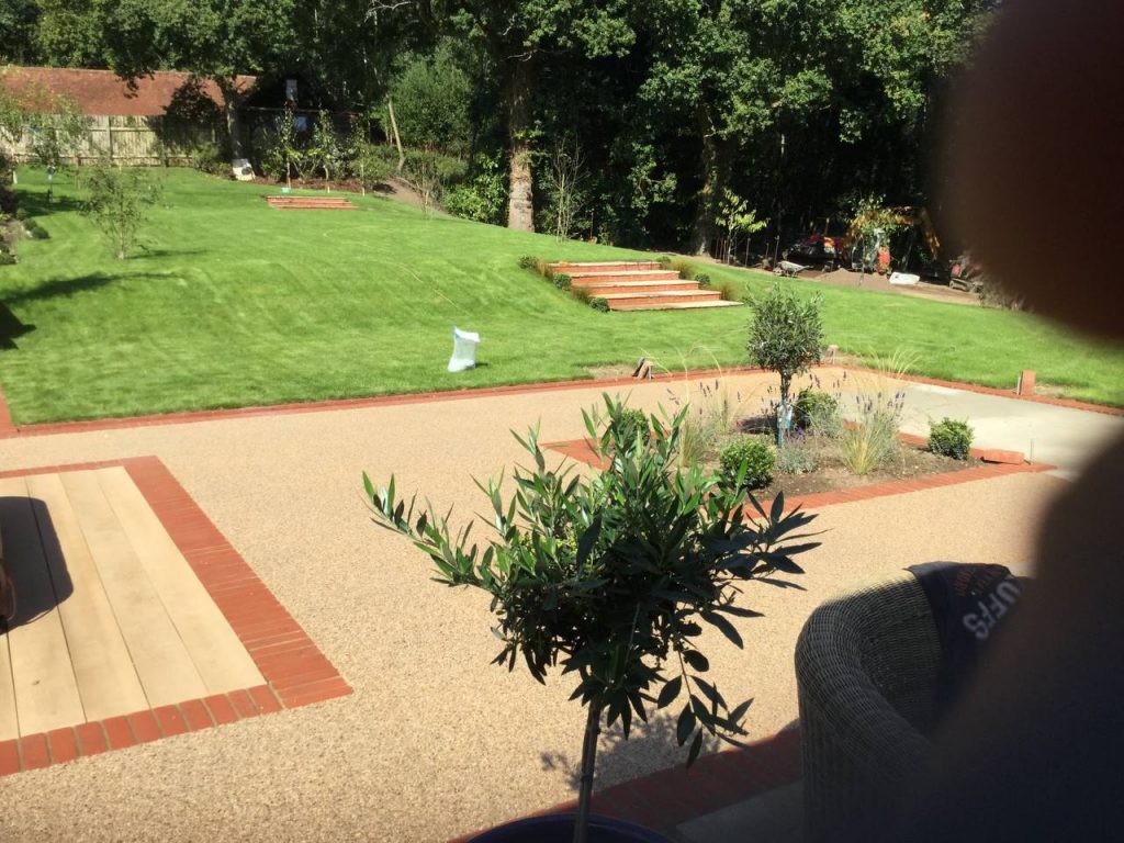 This is a photo of a resin pathway installed in Hastings. Work carried out by Hastings Driveway Contractors